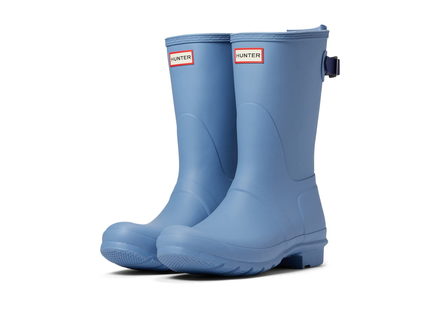 Hunter Original Women's Short Adjustable Waterproof Rain Boots (Bouvet Balder Blue, US Size 7)