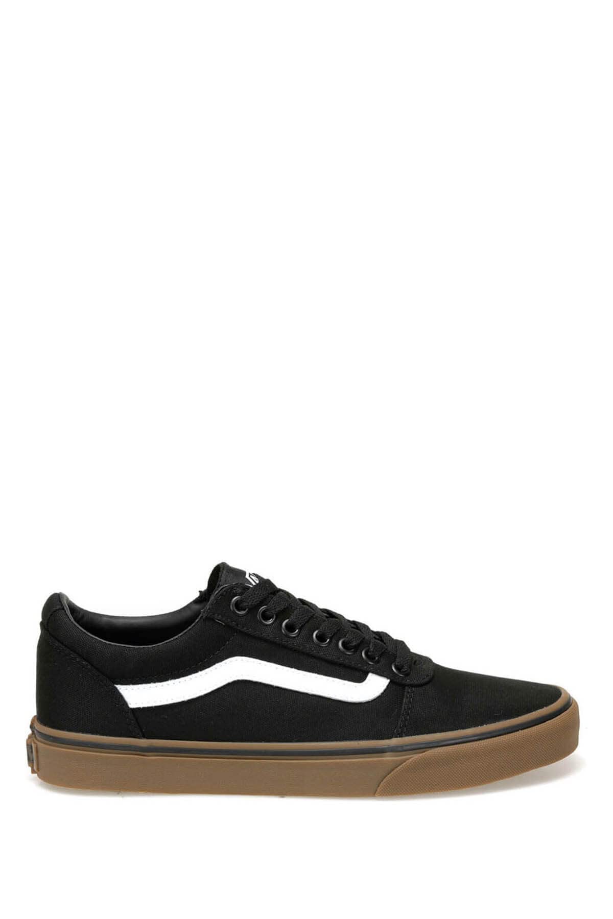 Vans Men's Ward Sneaker, Black ((Canvas) Black/Gum 7hi), 13