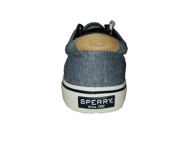 Sperry Men's Striper II Salt Washed CVO Sneaker (10, Navy Chambray)