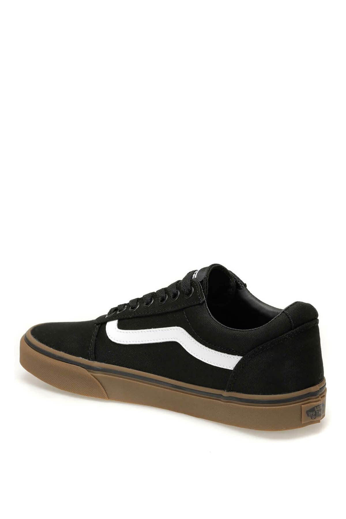 Vans Men's Ward Sneaker, Black ((Canvas) Black/Gum 7hi), 13