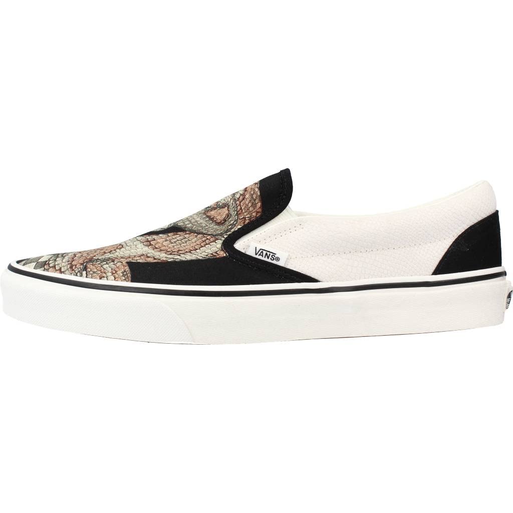 Vans Men's Classic Slip On, (Desert) Snake/Black, Size 6.5