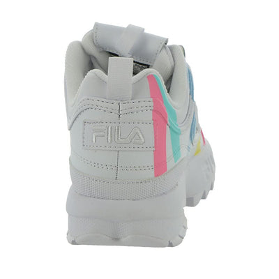 Fila Disruptor II Stripe Women's Sneaker 9.5 B(M) US White-Cotton Candy-Blue