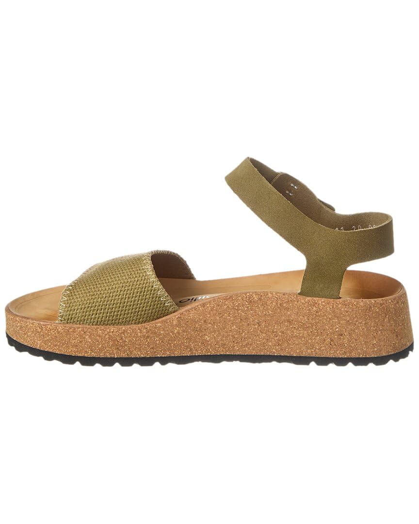 Birkenstock Glenda by Papillio Faded Khaki Suede/Canvas EU 39 (US Women's 8-8.5) Narrow