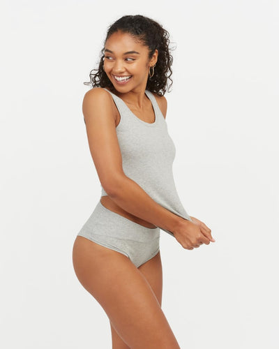 SPANX Cotton Control Thong Heather Grey MD - Regular