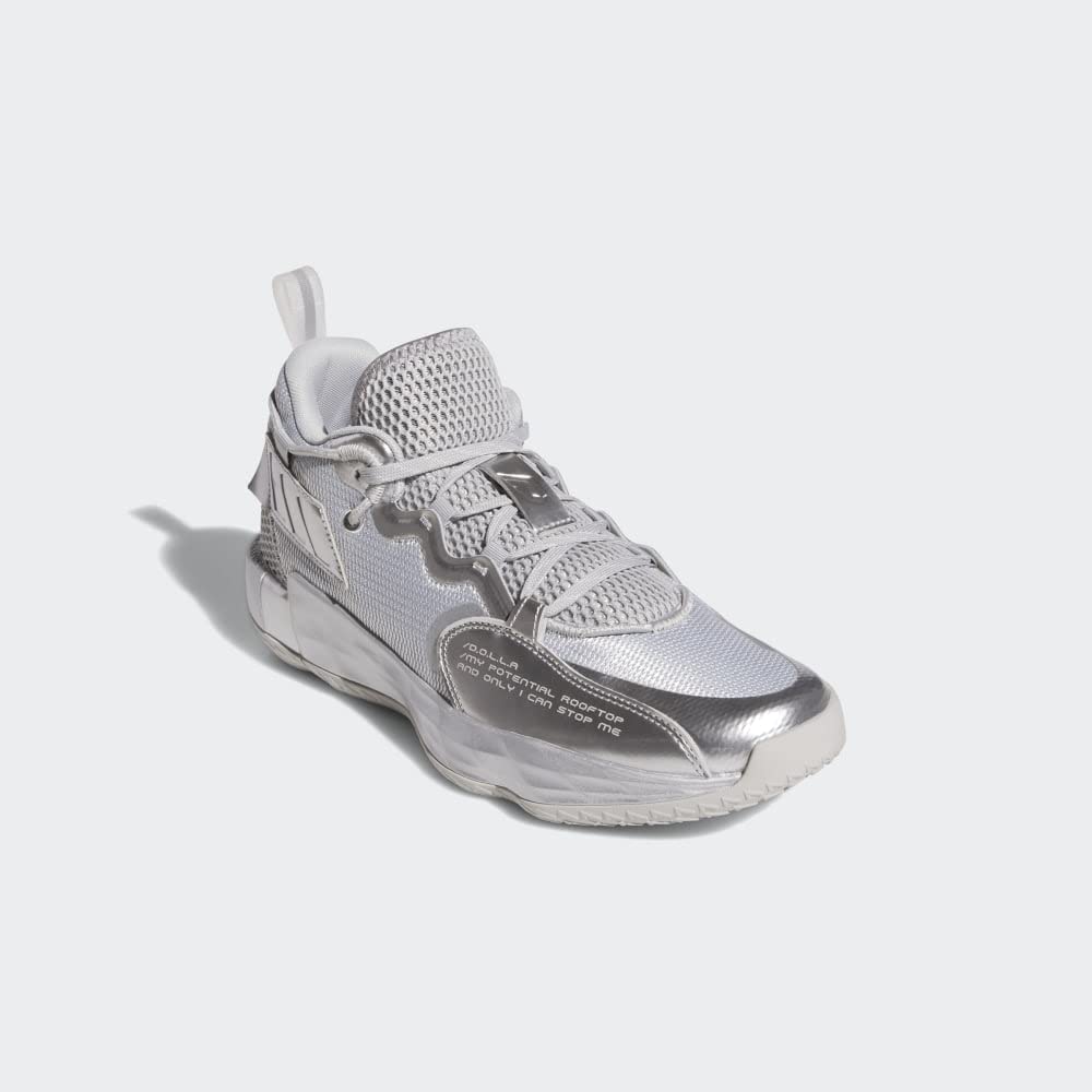 adidas Dame 7 Extended Play Basketball Shoes Grey/Silver Metallic/White Men's 11, Women's 12 Medium