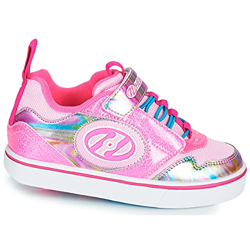 HEELYS Girl's Rocket x2 (Little Kid/Big Kid/Adult) Neon Pink/Glitter/Multi 1 Little Kid M