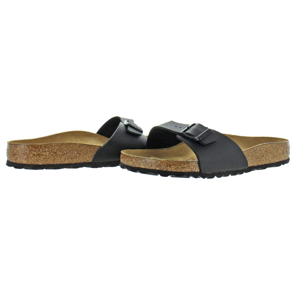 Birkenstock Women's Madrid Birko-Flor Sandal,Black Birko-Flor,38 M EU