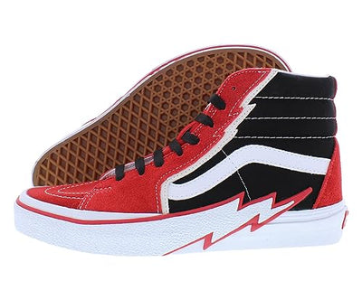 Vans Men's Hi-Top Trainers US 7.5 (Bolt) Racing Red/Black, 42.5 EU, Bolt Racing Red Black, 9.5