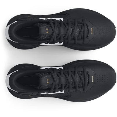 Under Armour Unisex Adult Lockdown 6 Basketball Shoe 11 Women/9.5 Men (003) Black/Black/Metallic Gold