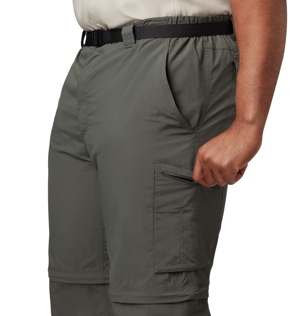 Columbia Men's Silver Ridge Convertible Pant, Breathable, UPF 50 Sun Protection, Gravel, 36x28