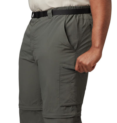 Columbia Men's Silver Ridge Convertible Pant, Breathable, UPF 50 Sun Protection, Gravel, 36x28