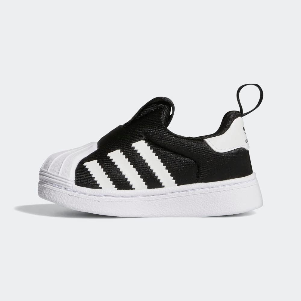 adidas Unisex-Child Superstar 360 Shoes 10 Toddler Black/White/Gold Metallic