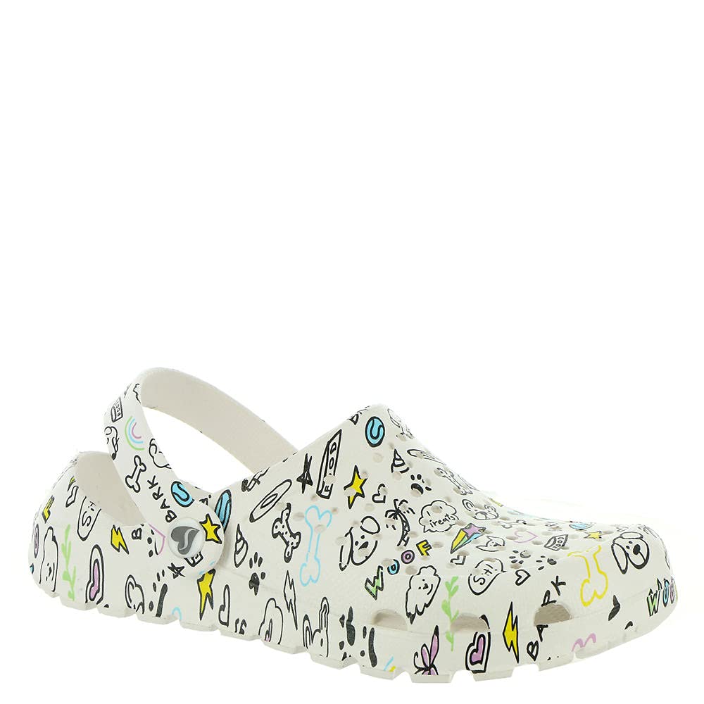 Skechers Foamies FootstepsOodles of Doodles Womens Slip On 10 BM US WhiteMulti