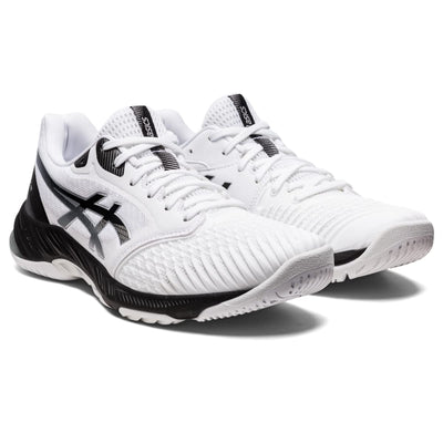 ASICS Men's Netburner Ballistic FlyteFoam 3 Volleyball Shoes, 11.5, White/Black