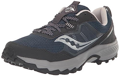 Saucony mens Excursion Tr16 Trail Running Shoe, Navy/Silver, 8.5 Wide US