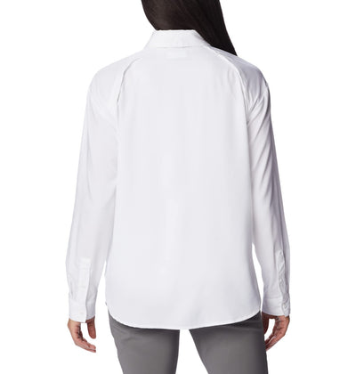 Columbia Women's Silver Ridge Utility Long Sleeve Shirt, White, Large