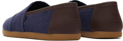 TOMS Men's Alpargata Loafer Flat, Deep Navy Heavy Twill/Nubuck Synthetic Trim, 14