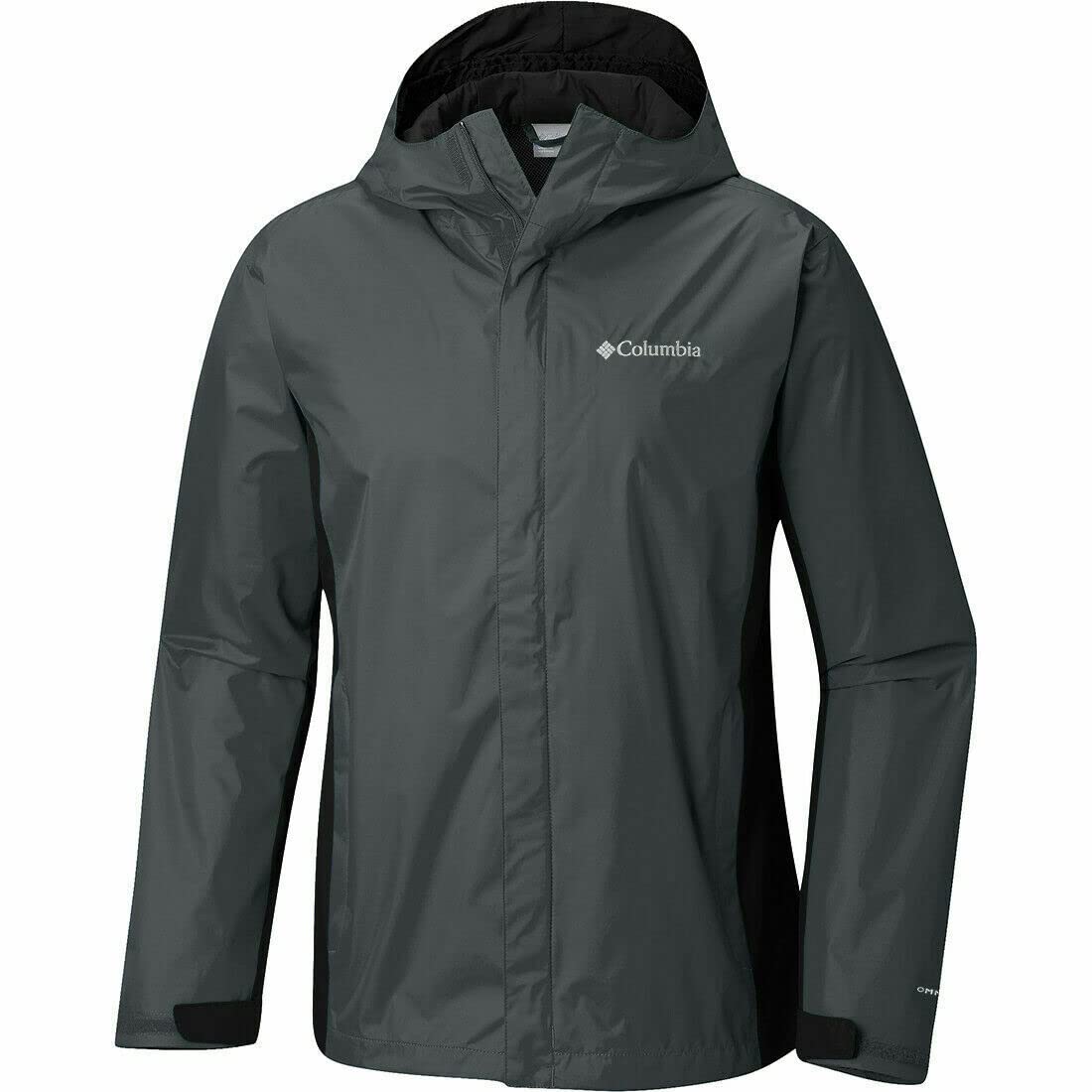 Columbia Timber Pointe II Waterproof Hooded Rain Jacket Black (X-Large)