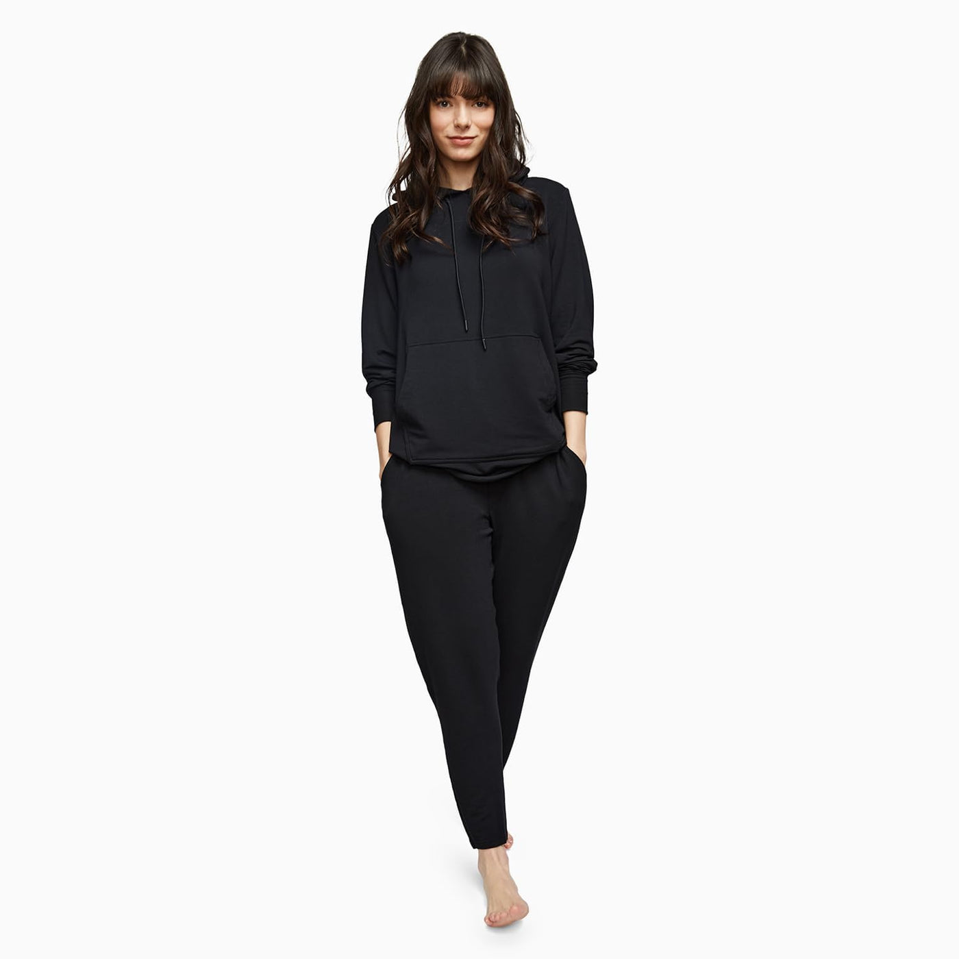 Jambys No-Sweat Sweatpants | Long Unisex Lounge Pajama & Sleepwear| Ultra-Soft Black Large