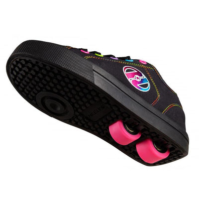 HEELYS Girl's Classic X2 (Little Kid/Big Kid/Adult) Black/Rainbow Logo 1 Little Kid M