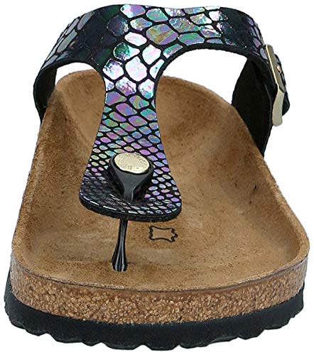 Birkenstock Women's Gizeh Thong Sandal, Black Multi Birko-Flor, 40 R EU, 9-9.5 M US