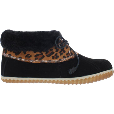 Sperry Women's Pile-Lined Duck Bootie, Black Leopard, 7 M US