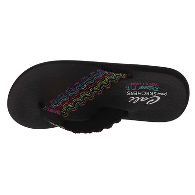 Skechers Cali Asana119277 Flip Flop Womens Sandal 7 BM US BlackMulti