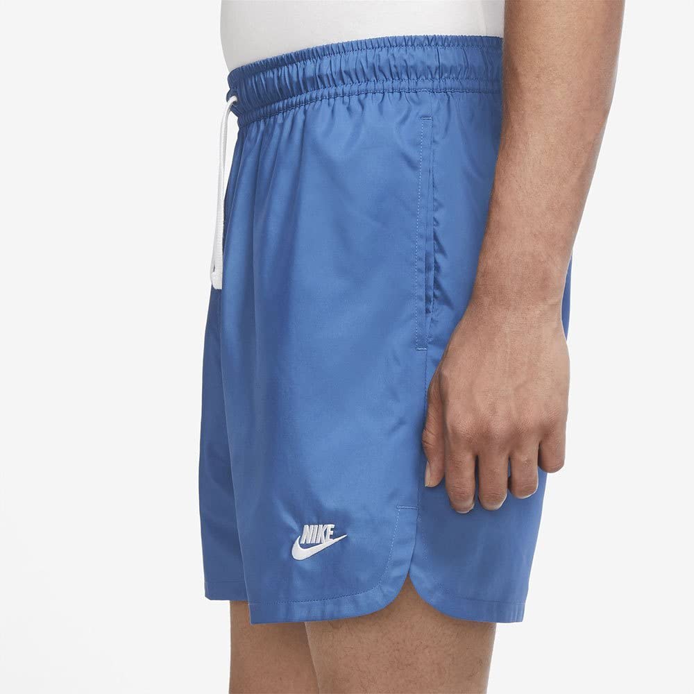 Nike mens Sportswear Sport Essentials Woven Lined Flow Shorts, Dark Marina Blue/White, Small