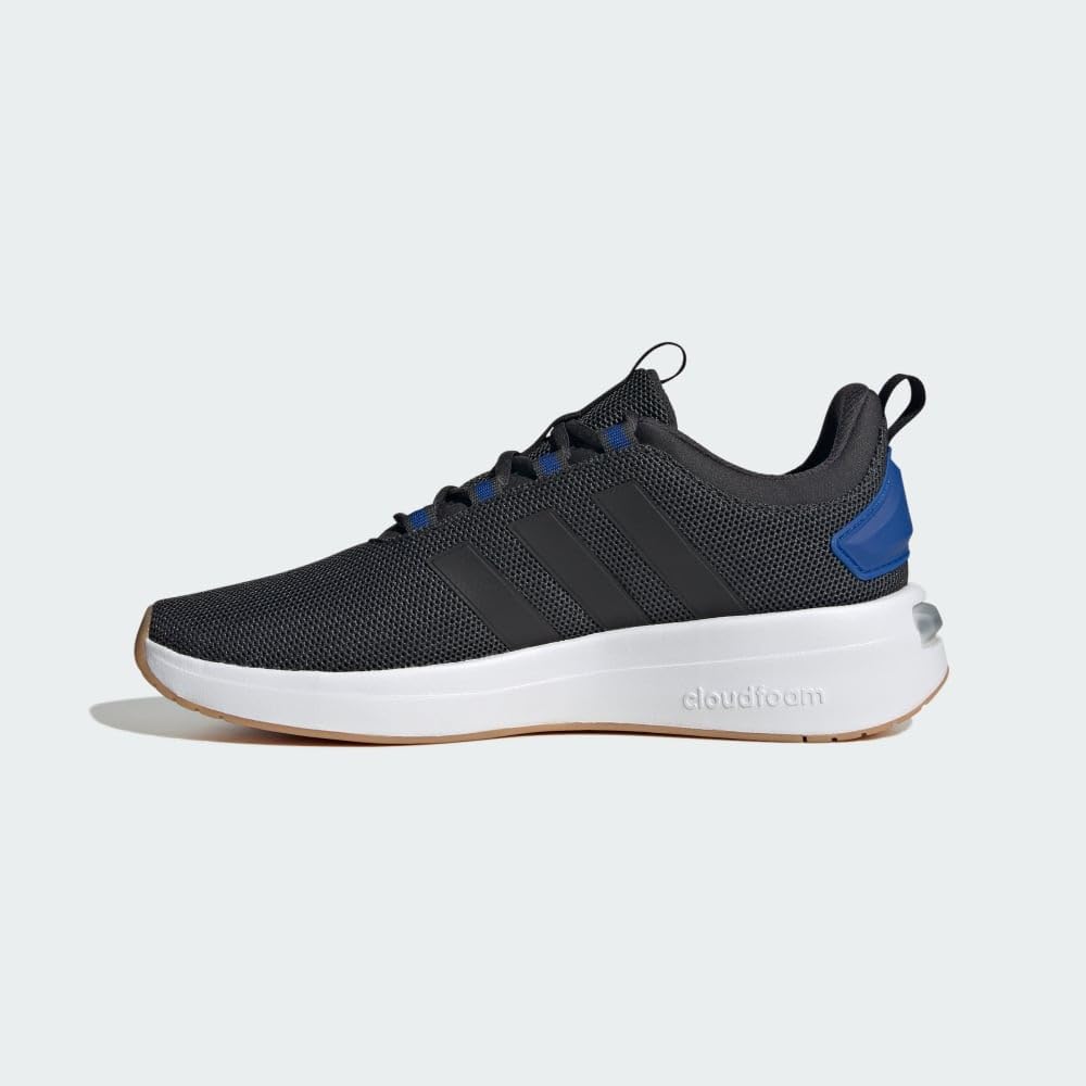 adidas Men's Racer TR23 Sneaker, Carbon/Black/Team Royal Blue, 8