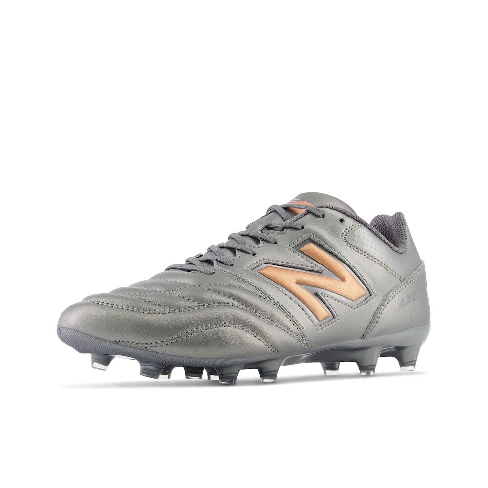 New Balance Men's 442 V2 Team FG Soccer Shoe, Silver/Graphite/Copper, 12