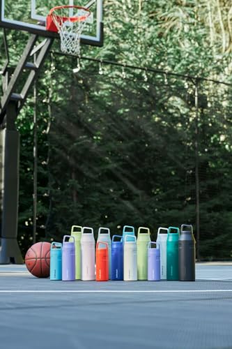 Stanley IceFlow Cap and Carry+ Water Bottle 24 OZ | Wide Mouth Twist Lid | Lightweight & Leakproof for Travel & Gym | Insulated Stainless Steel | BPA-Free | Lapis Glimmer