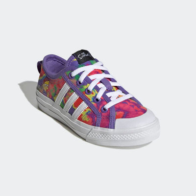 adidas Nizza Shoes Kids' 2 Big Kid Core Black/Cloud White/Purple Rush