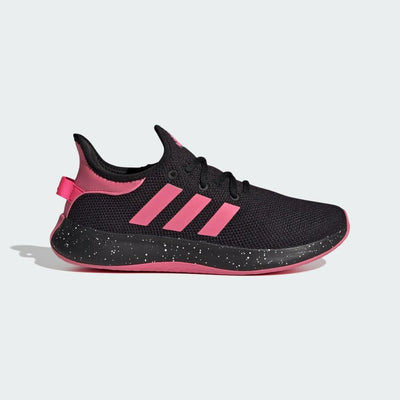 adidas Women's Cloudfoam Pure Sportswear Sneaker 5.5 Core Black/Pink Fusion/Lucid Pink