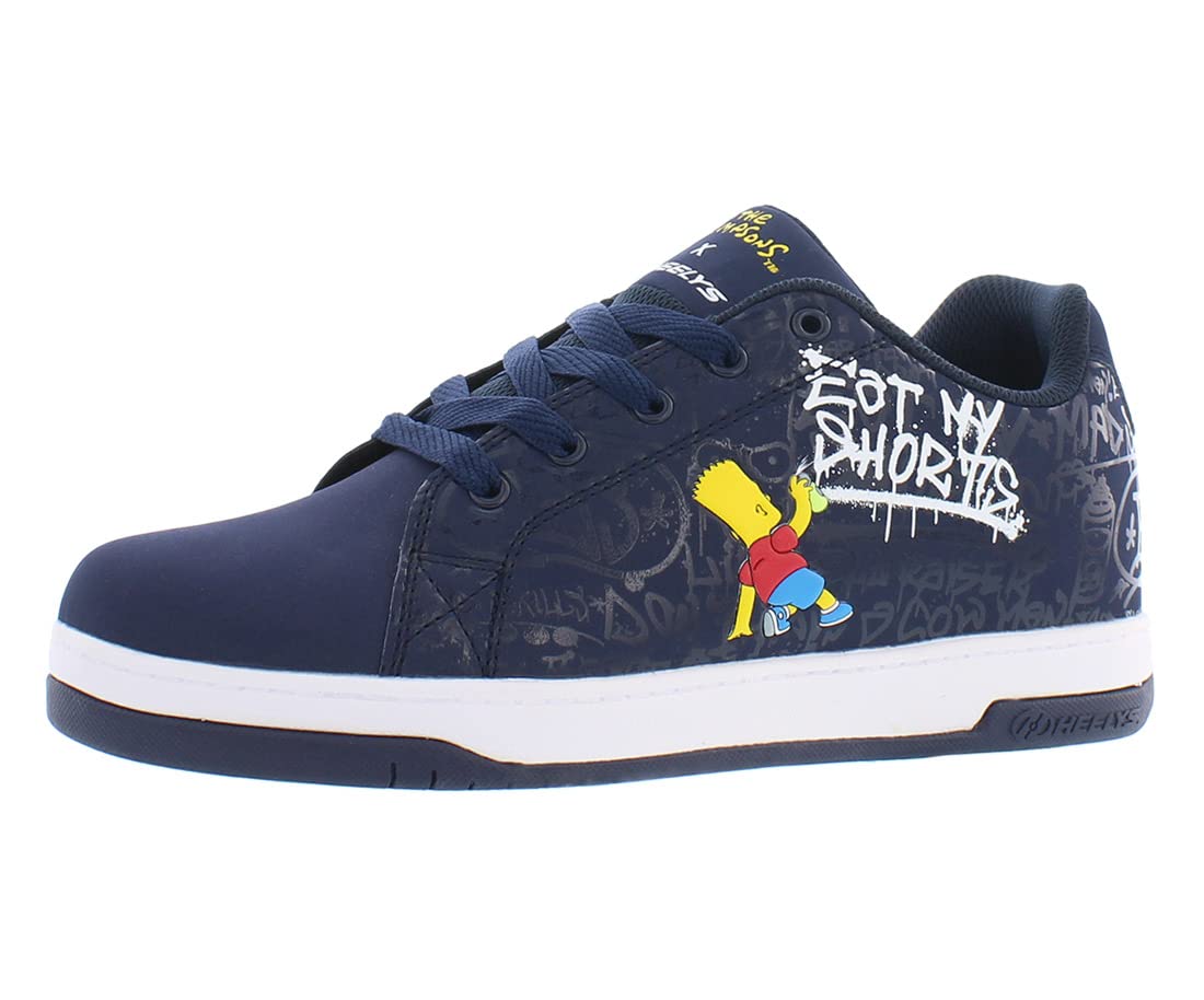 HEELYS Men's The Simpsons Split Wheels Skate Sneaker Shoes (11, Numeric_11) Navy Canvas