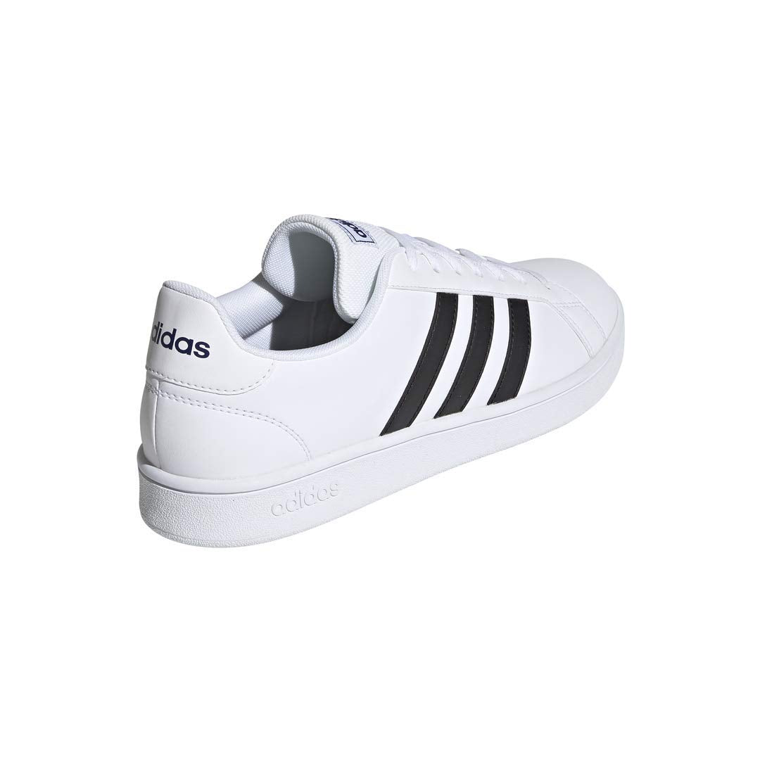 adidas Men's Grand Court Sneaker, Ftwr White-core Black-dark Blue, 5.5