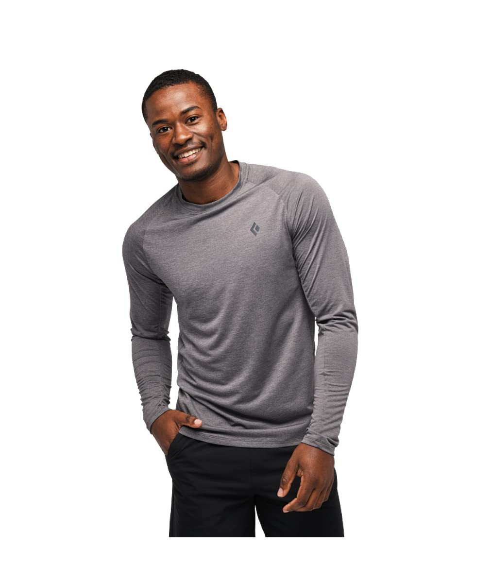 Black Diamond AP753090STEELGREYExtraSmall M Lightwire Ls Tech Tee Steel Grey Extra Small
