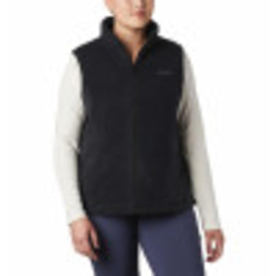 Columbia Womens Benton Springs Fleece Vest, Black, X-Large