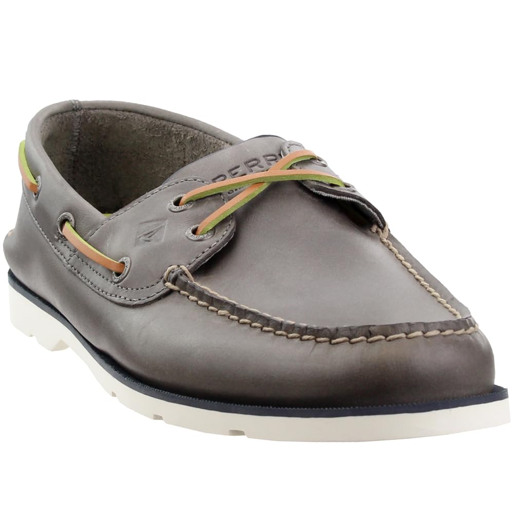 Sperry Top-Sider Leeward Nautical Cross Lace Boat Shoe Men Grey