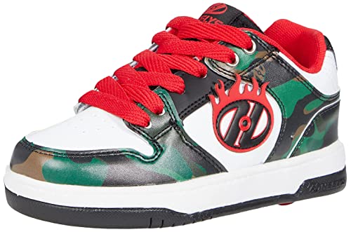 HEELYS Cosmical (Little Kid/Big Kid/Adult) Black/Red/White/Green Camo 5 Big Kid, 5 Men's, 6 Women's M