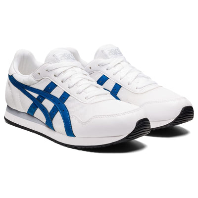 ASICS Men's TIGER RUNNER Sportstyle Shoes, 9, WHITE/LAKE DRIVE