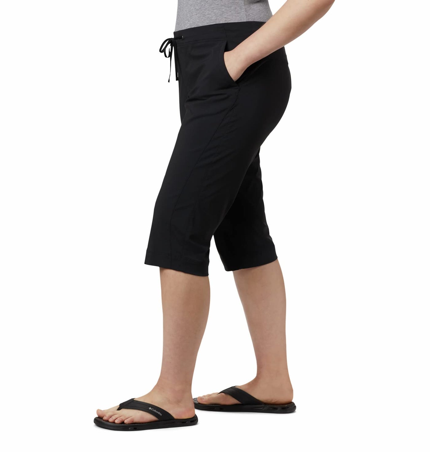 Columbia Women's Plus-Size Anytime Outdoor Plus Size Capri Pants, Black, 16Wx18