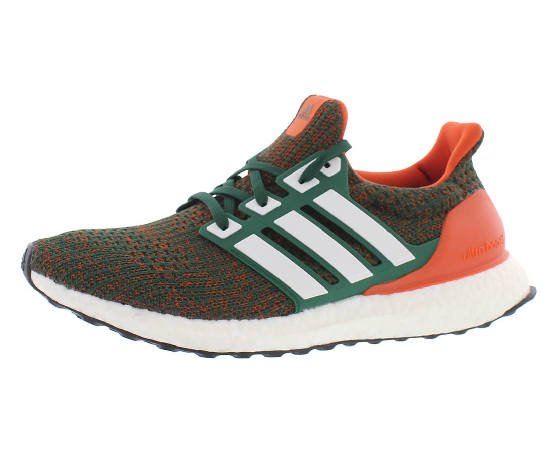 adidas Ultraboost Men's Shoes Dark Green/Cloud White/Collegiate Orange ee3702 (10.5 M US)