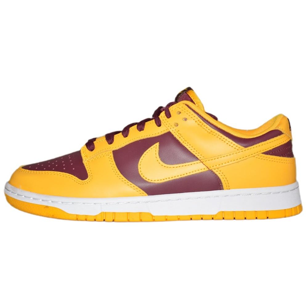 Nike mens Dunk Low 13 Burgundy Yellow