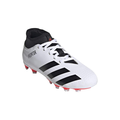 adidas Predator 20.4 S Firm Ground Soccer Shoe (unisex-adult) White/Black/Pop 3