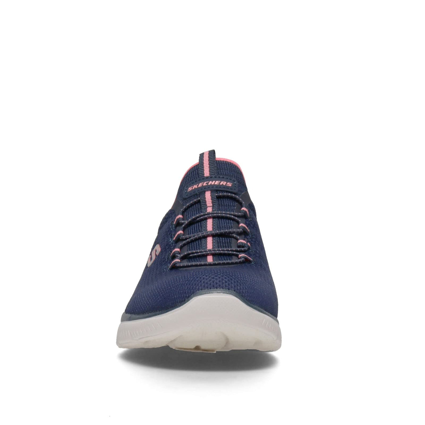 Skechers Women's Summits Cool Classic Sneaker 5.5 Wide Navy/Pink