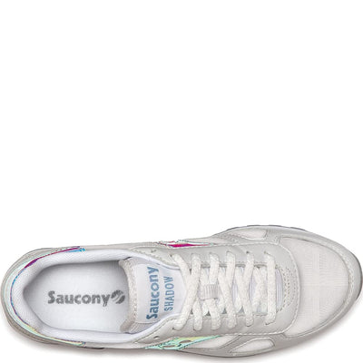 Saucony® Originals Shadow Original Summer Shoes for Women – Rubber Tread Pattern – TPU Heel – Lace-up Closure White/Iridescent 5.5 B - Medium