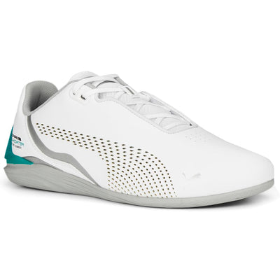 PUMA Mens Mercedes AMG Petronas Drift Cat Decima Sneaker, PUMA Mens White-Spectra Green-Mercedes Team Silver, 9.5