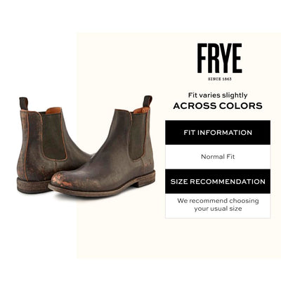 Frye Tyler Chelsea Boots for Men Designed with Flexible Blake Construction and Elasticated Side Panels, Comfort Footbed and Full Leather Lining – 6” Shaft Height 12 Black - Toga Leather (Brush Off Leather)