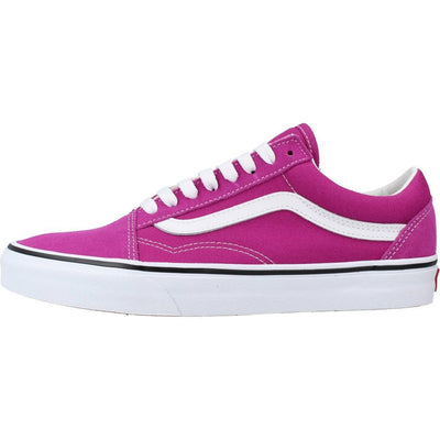 Vans Men's Old Skool Sneaker, Fuchsia Red/True White, Size 5