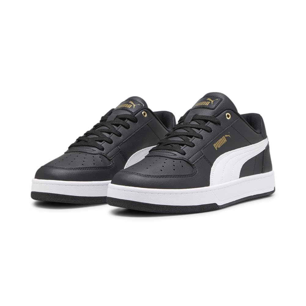 PUMA Mens Caven 2.0 Sneaker 13 Puma Black-puma White-gold